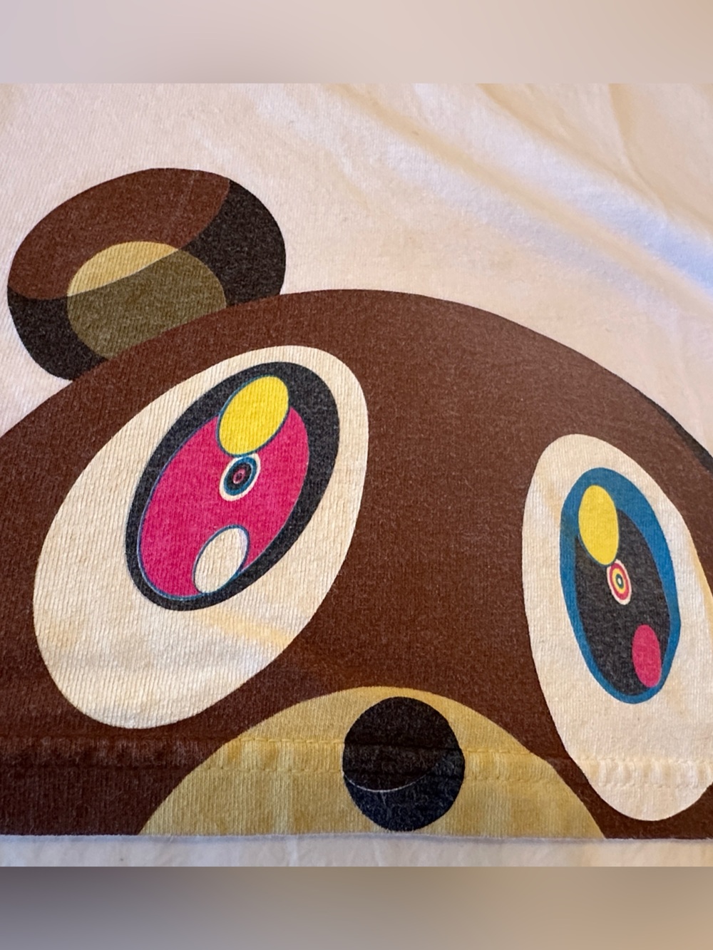 OG 2008 Kanye West Glow In The Dark Tour Shirt White Bleed Bear S
